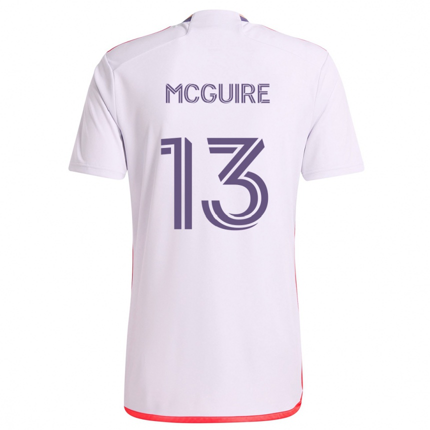 Niño Fútbol Camiseta Duncan Mcguire #13 Blanco Rojo Púrpura 2ª Equipación 2024/25