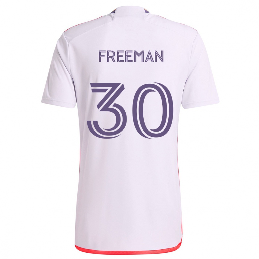 Niño Fútbol Camiseta Alex Freeman #30 Blanco Rojo Púrpura 2ª Equipación 2024/25