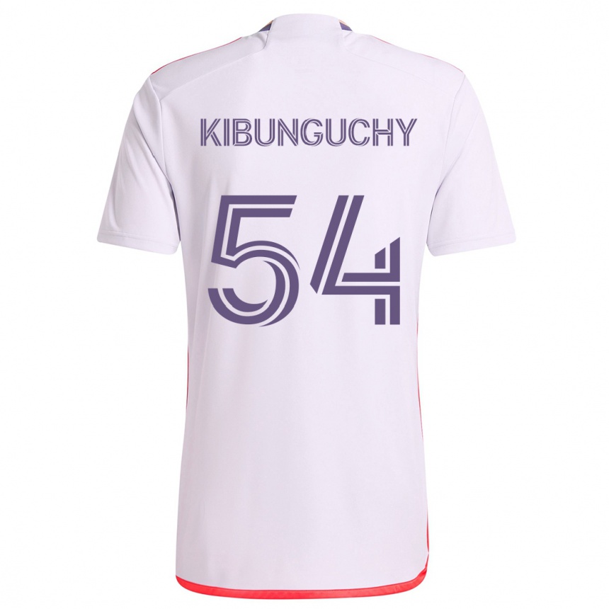 Niño Fútbol Camiseta Nabi Kibunguchy #54 Blanco Rojo Púrpura 2ª Equipación 2024/25