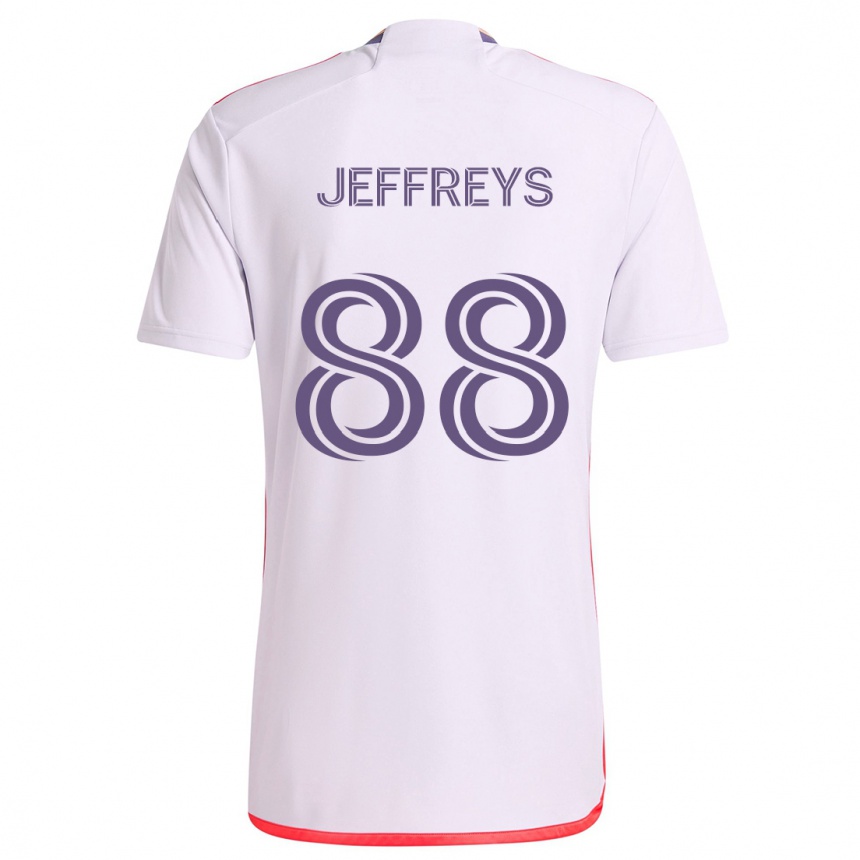 Niño Fútbol Camiseta Tj Jeffreys #88 Blanco Rojo Púrpura 2ª Equipación 2024/25