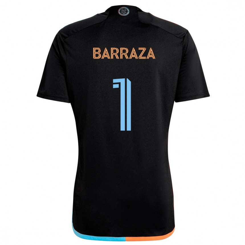 Niño Fútbol Camiseta Luis Barraza #1 Negro Naranja Azul 2ª Equipación 2024/25