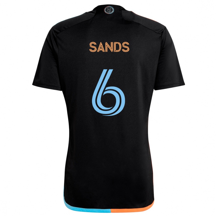 Niño Fútbol Camiseta James Sands #6 Negro Naranja Azul 2ª Equipación 2024/25