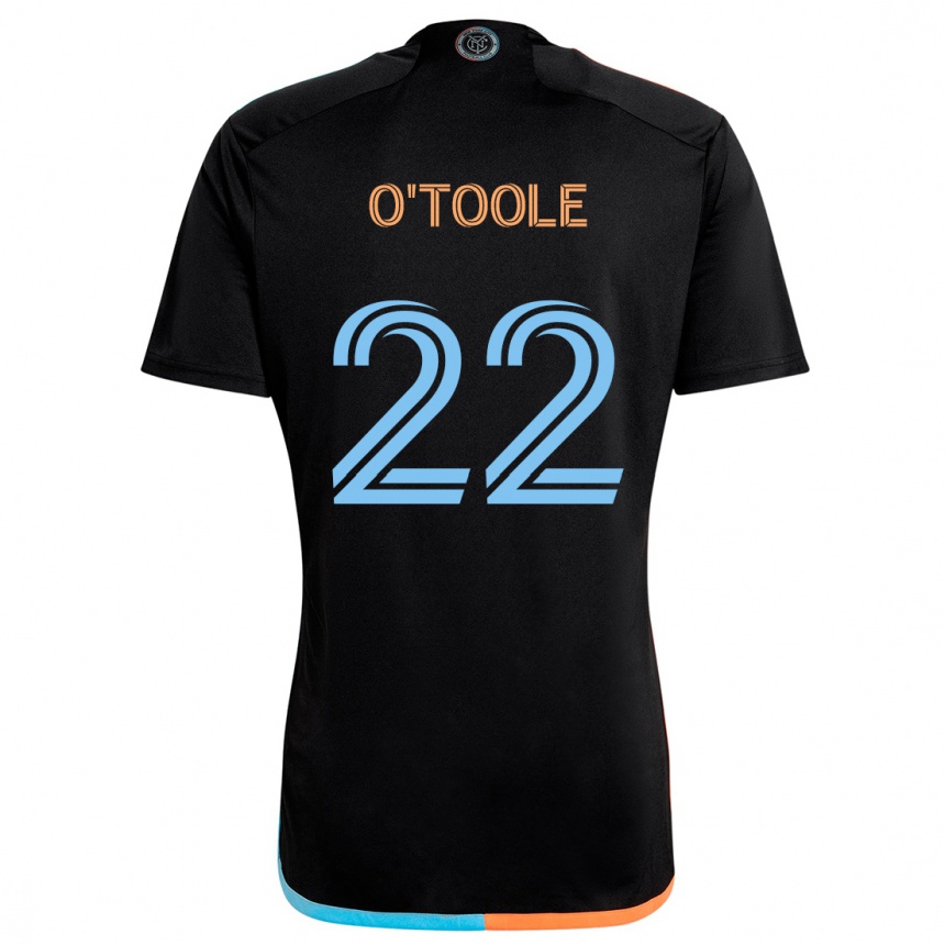 Niño Fútbol Camiseta Kevin O'toole #22 Negro Naranja Azul 2ª Equipación 2024/25