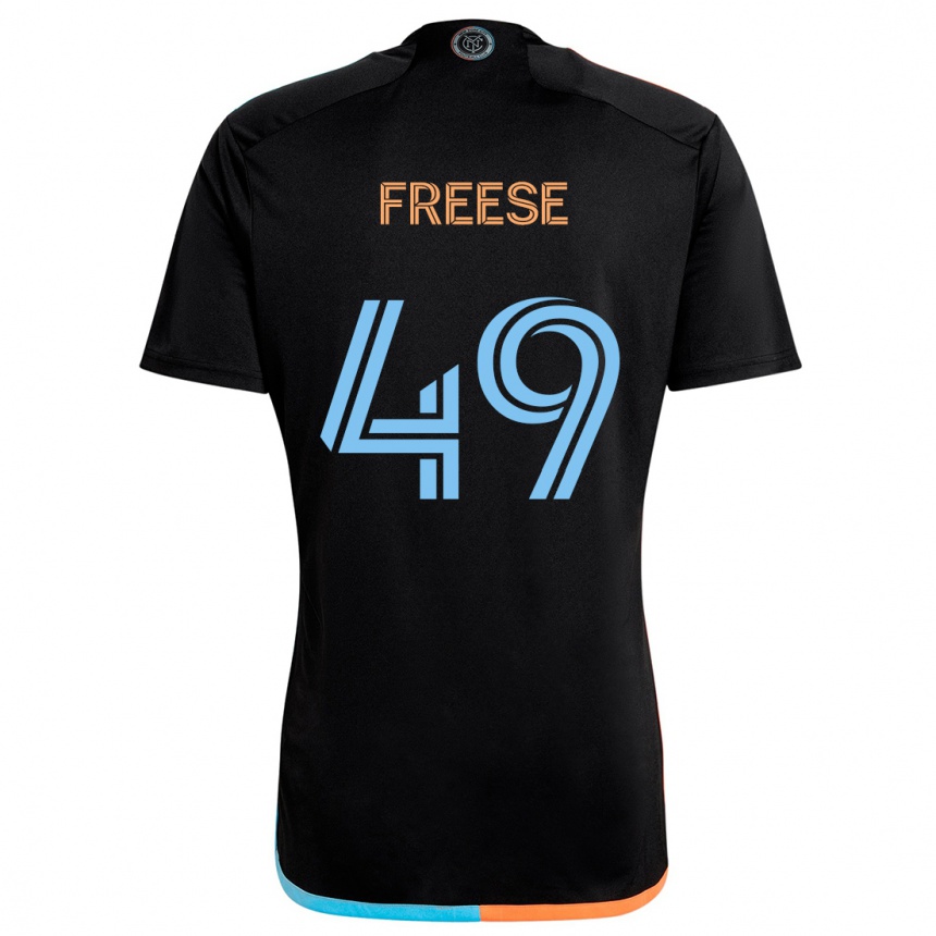 Niño Fútbol Camiseta Matt Freese #49 Negro Naranja Azul 2ª Equipación 2024/25