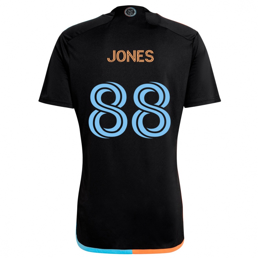 Niño Fútbol Camiseta Malachi Jones #88 Negro Naranja Azul 2ª Equipación 2024/25