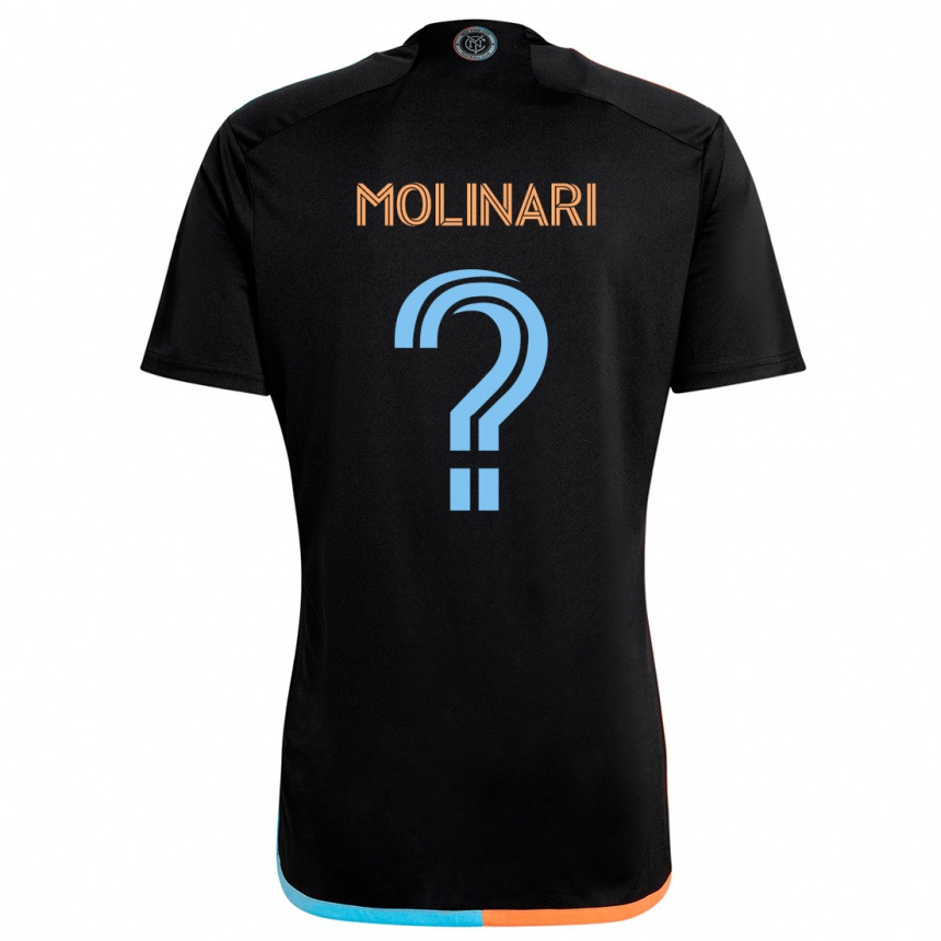 Niño Fútbol Camiseta Peter Molinari #0 Negro Naranja Azul 2ª Equipación 2024/25