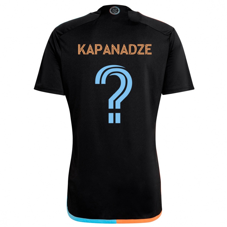 Niño Fútbol Camiseta Nicholas Kapanadze #0 Negro Naranja Azul 2ª Equipación 2024/25