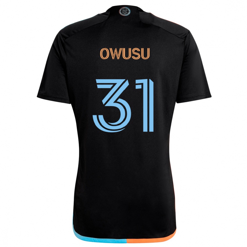 Niño Fútbol Camiseta Samuel Owusu #31 Negro Naranja Azul 2ª Equipación 2024/25