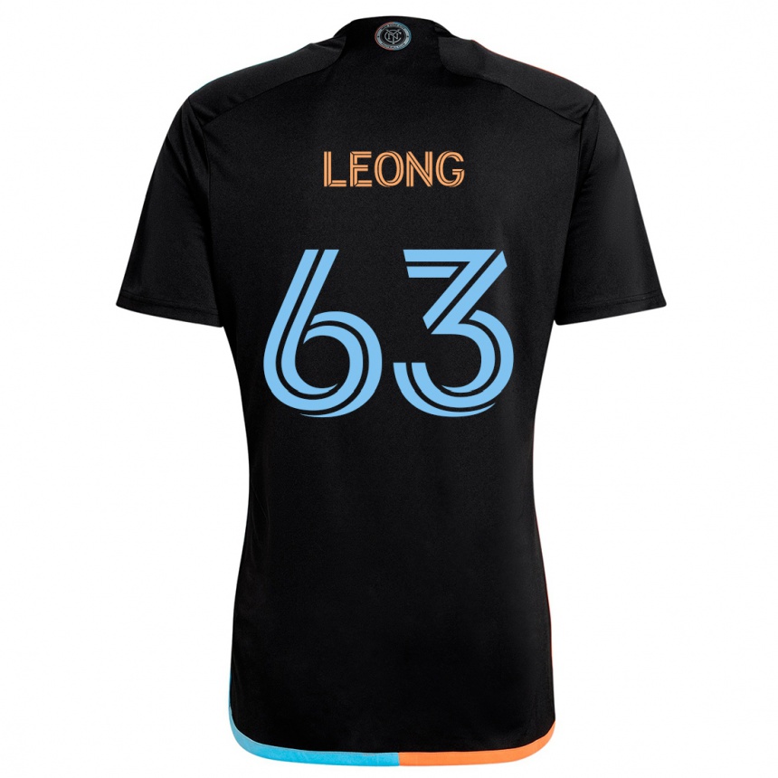 Niño Fútbol Camiseta Matthew Leong #63 Negro Naranja Azul 2ª Equipación 2024/25