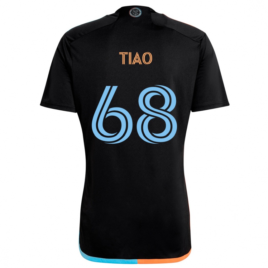 Niño Fútbol Camiseta Christopher Tiao #68 Negro Naranja Azul 2ª Equipación 2024/25