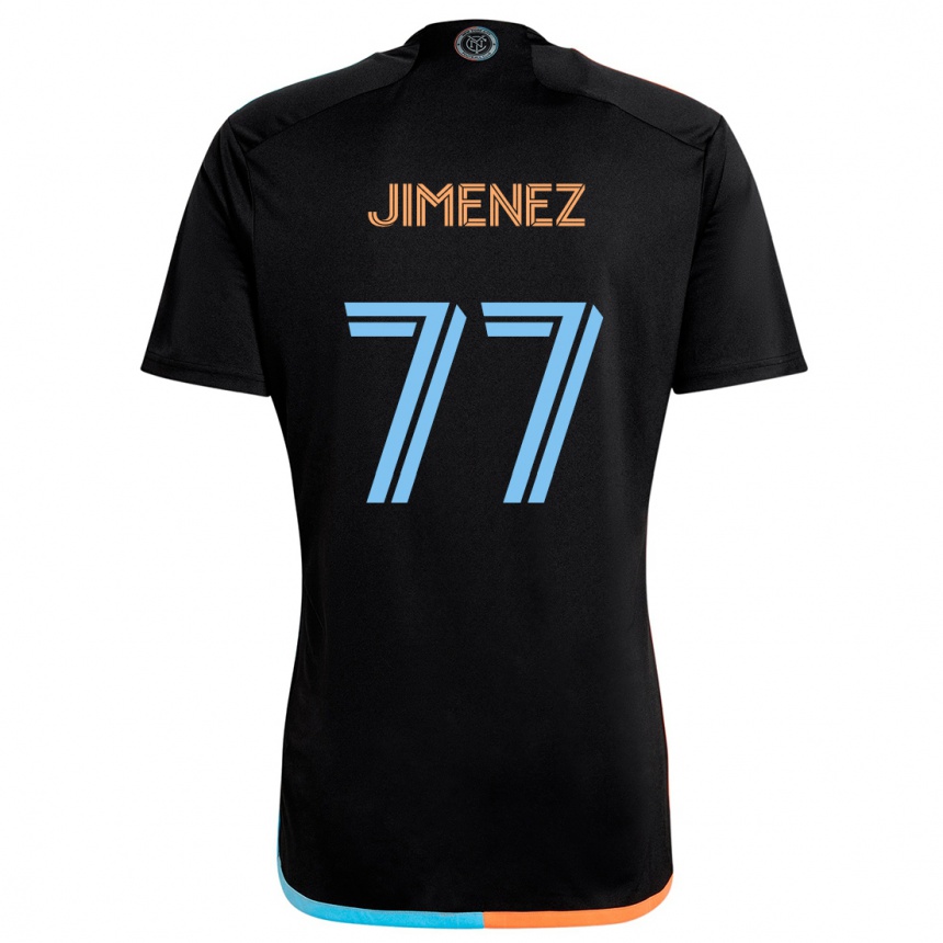 Niño Fútbol Camiseta Jonathan Jiménez #77 Negro Naranja Azul 2ª Equipación 2024/25