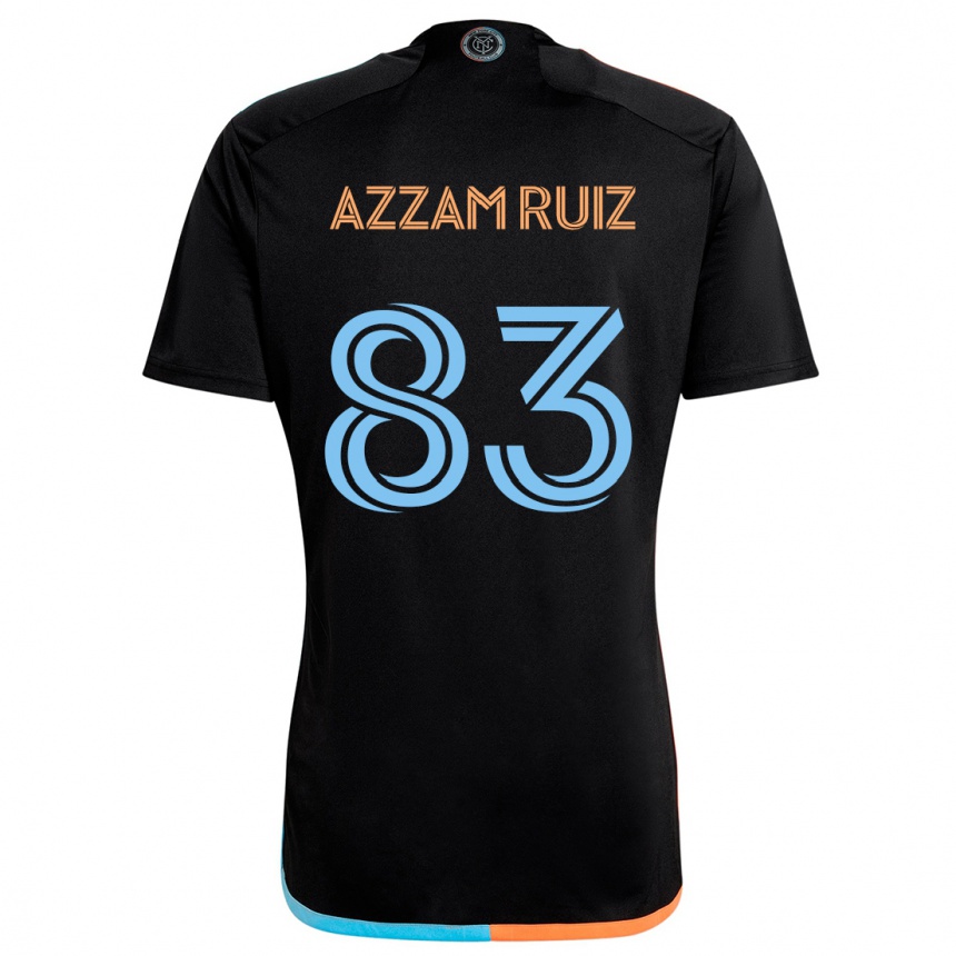 Niño Fútbol Camiseta Camil Azzam Ruiz #83 Negro Naranja Azul 2ª Equipación 2024/25