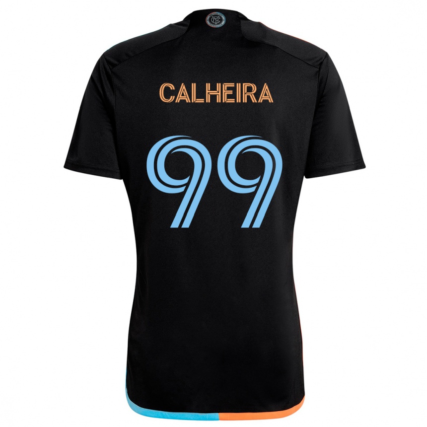 Niño Fútbol Camiseta Taylor Calheira #99 Negro Naranja Azul 2ª Equipación 2024/25