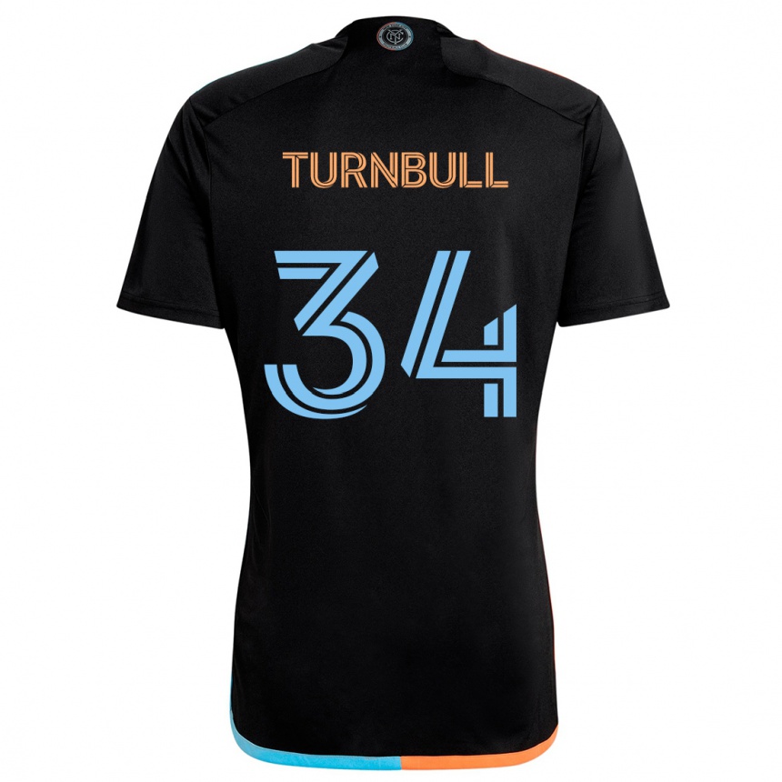 Niño Fútbol Camiseta Stephen Turnbull #34 Negro Naranja Azul 2ª Equipación 2024/25