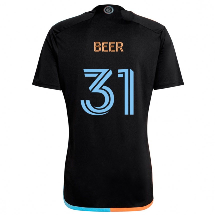 Niño Fútbol Camiseta Jack Beer #31 Negro Naranja Azul 2ª Equipación 2024/25