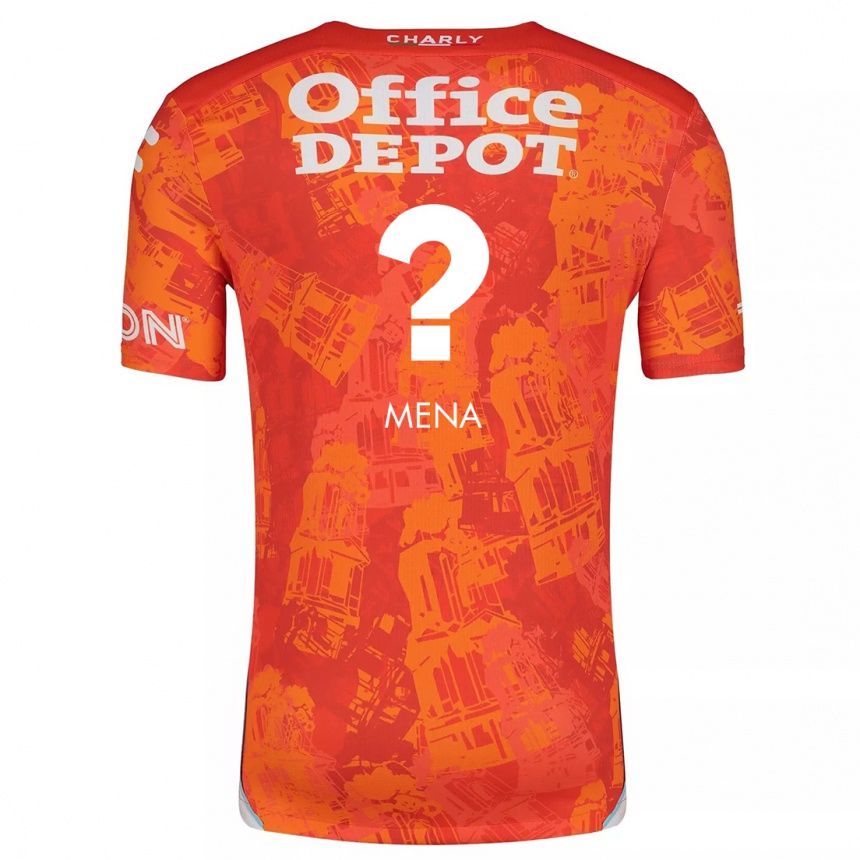 Niño Fútbol Camiseta Ángel Mena #0 Naranja Blanco 2ª Equipación 2024/25