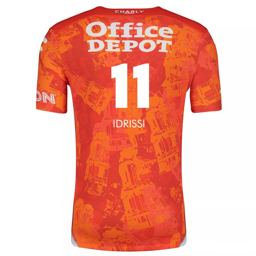 Niño Fútbol Camiseta Oussama Idrissi #11 Naranja Blanco 2ª Equipación 2024/25