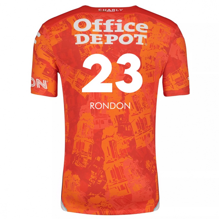 Niño Fútbol Camiseta Salomón Rondón #23 Naranja Blanco 2ª Equipación 2024/25