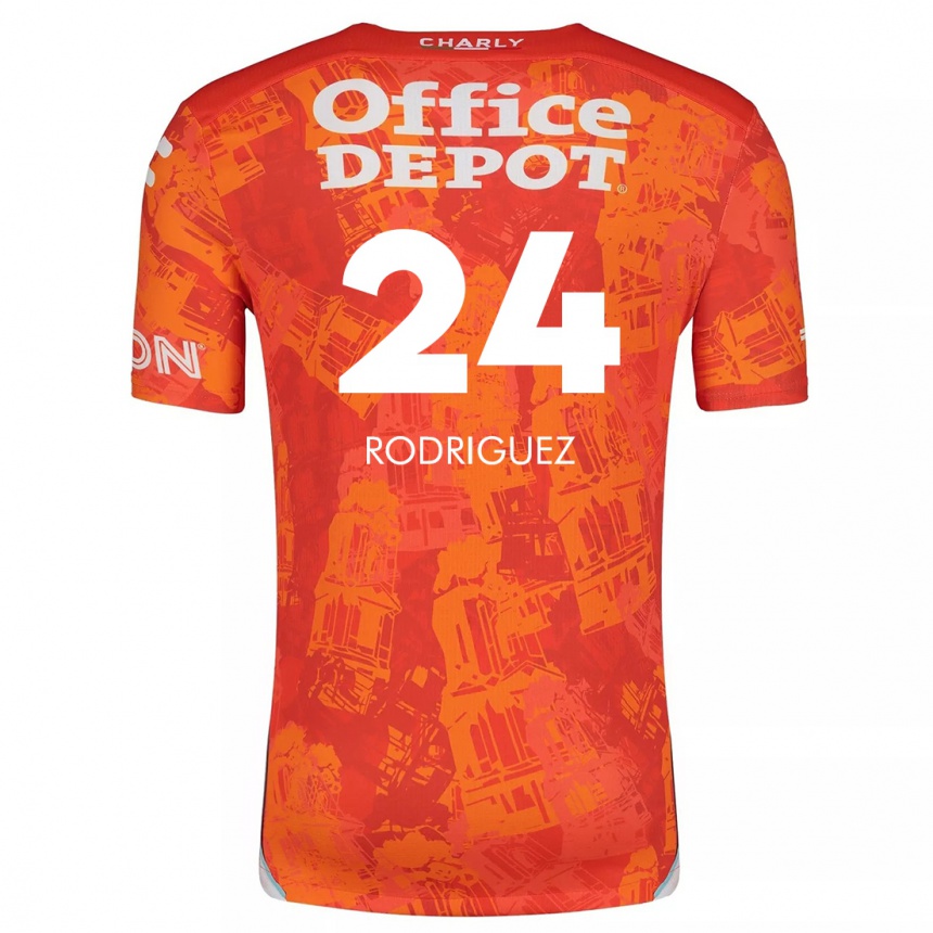 Niño Fútbol Camiseta Luis Rodriguez #24 Naranja Blanco 2ª Equipación 2024/25