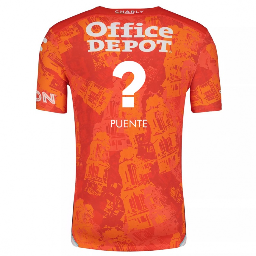 Niño Fútbol Camiseta Luis Puente #0 Naranja Blanco 2ª Equipación 2024/25