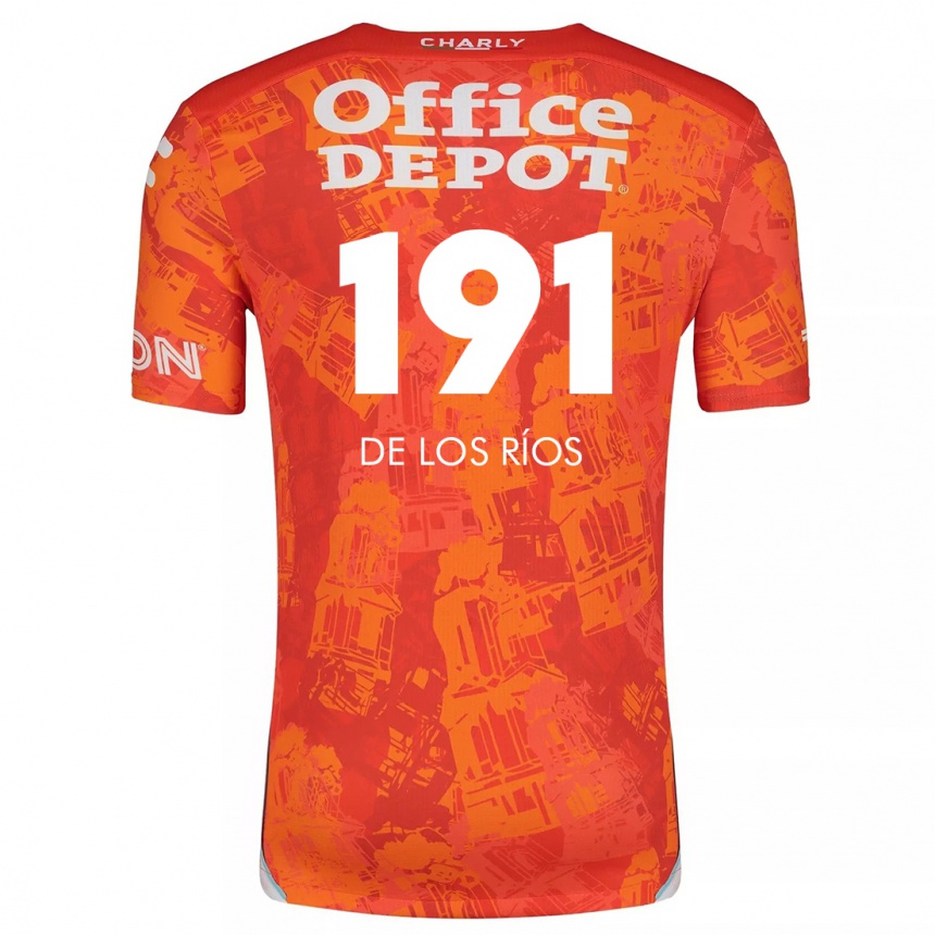 Niño Fútbol Camiseta Sergio De Los Ríos #191 Naranja Blanco 2ª Equipación 2024/25