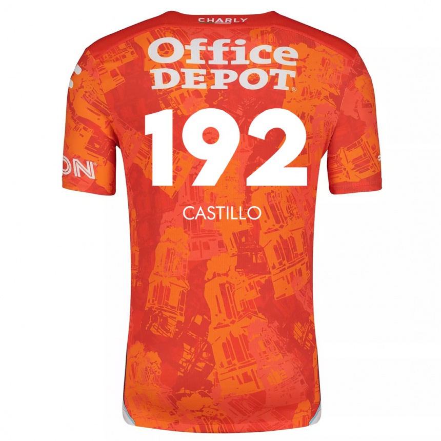 Niño Fútbol Camiseta José Castillo #192 Naranja Blanco 2ª Equipación 2024/25