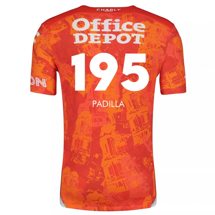 Niño Fútbol Camiseta Ángel Padilla #195 Naranja Blanco 2ª Equipación 2024/25