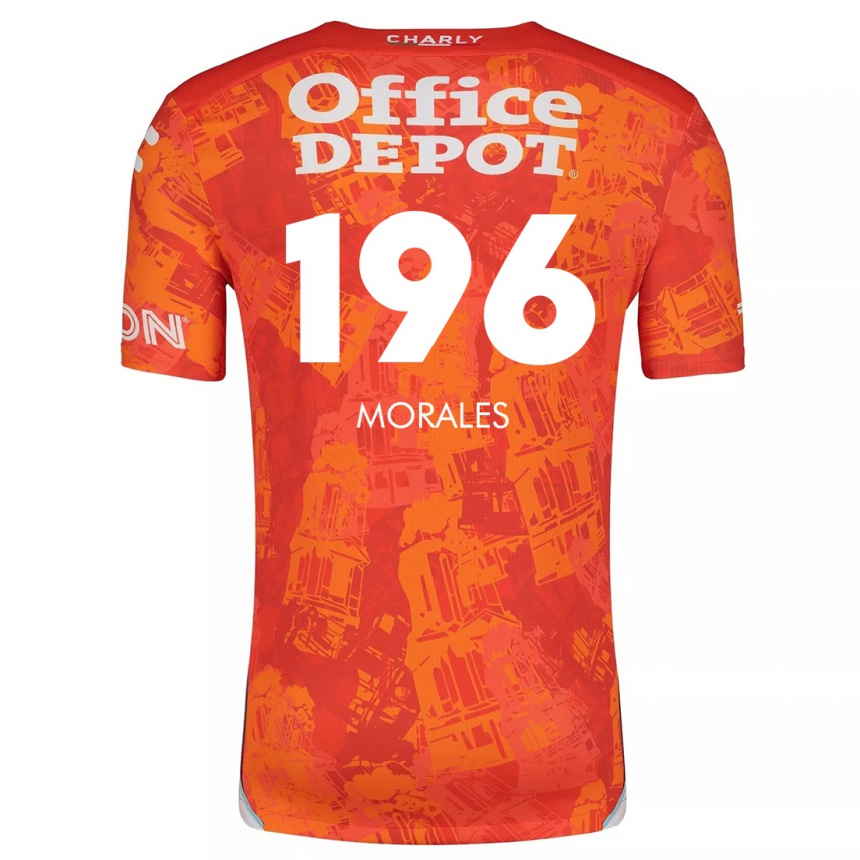 Niño Fútbol Camiseta Erik Morales #196 Naranja Blanco 2ª Equipación 2024/25