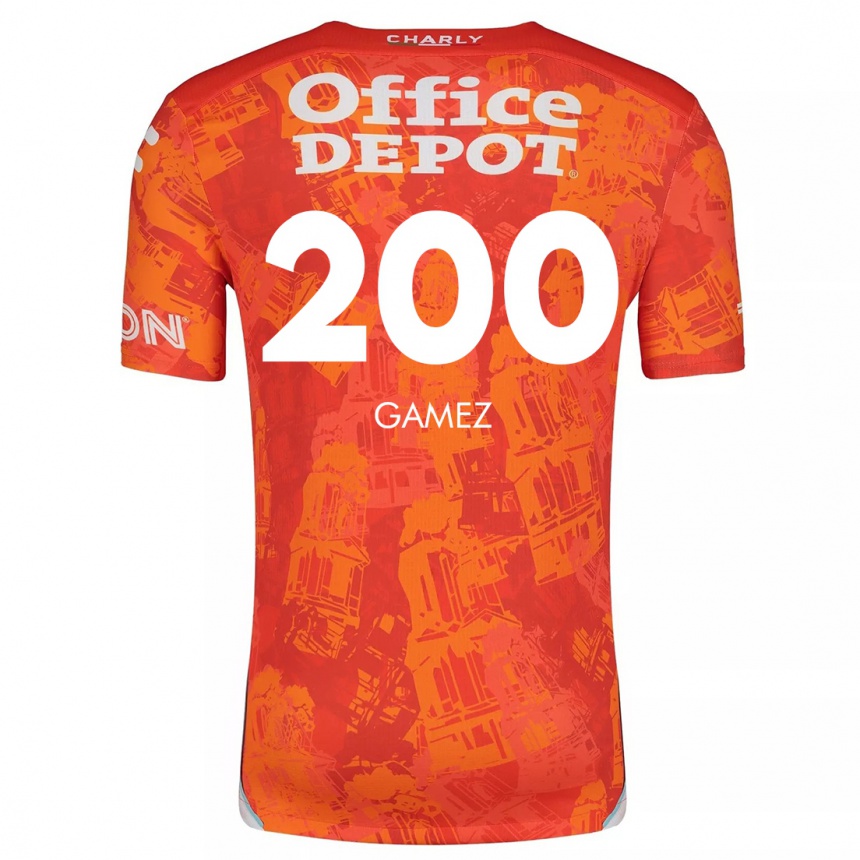 Niño Fútbol Camiseta Sergio Gámez #200 Naranja Blanco 2ª Equipación 2024/25