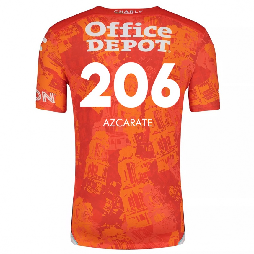 Niño Fútbol Camiseta Yerar Azcárate #206 Naranja Blanco 2ª Equipación 2024/25