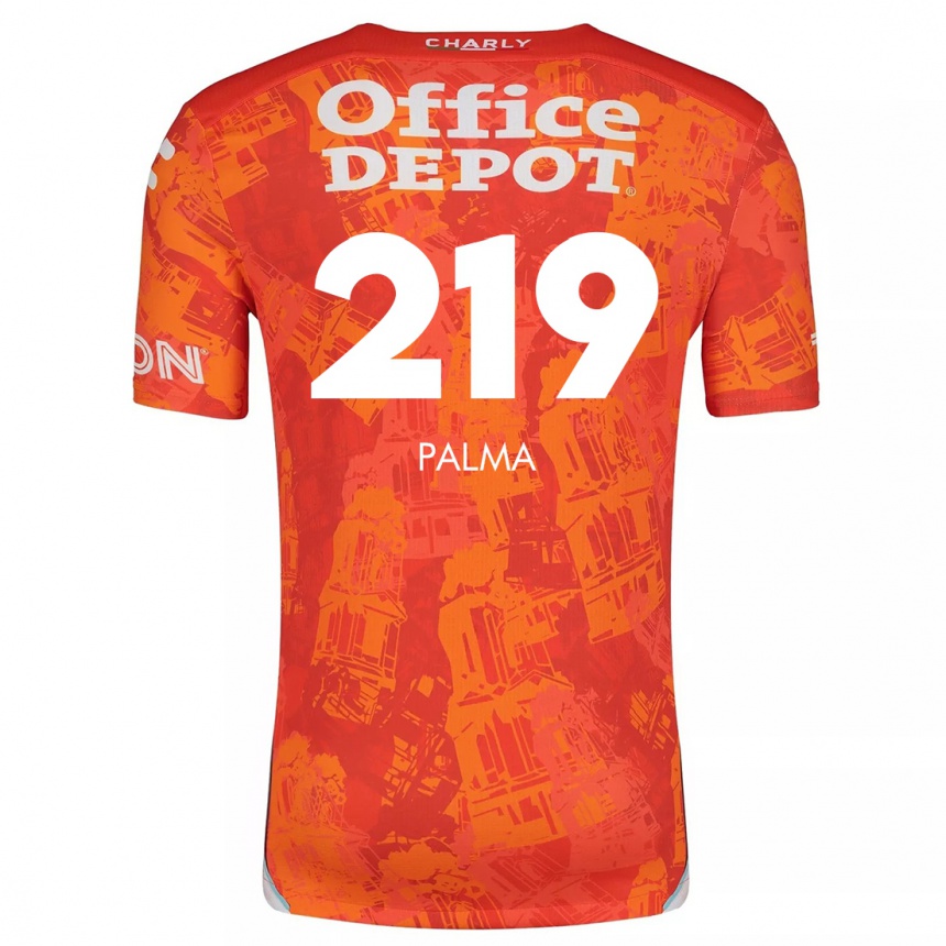 Niño Fútbol Camiseta Pablo Palma #219 Naranja Blanco 2ª Equipación 2024/25