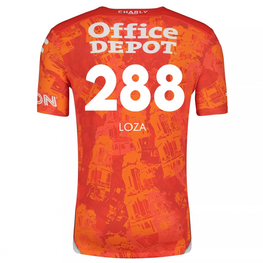 Niño Fútbol Camiseta Santino Loza #288 Naranja Blanco 2ª Equipación 2024/25