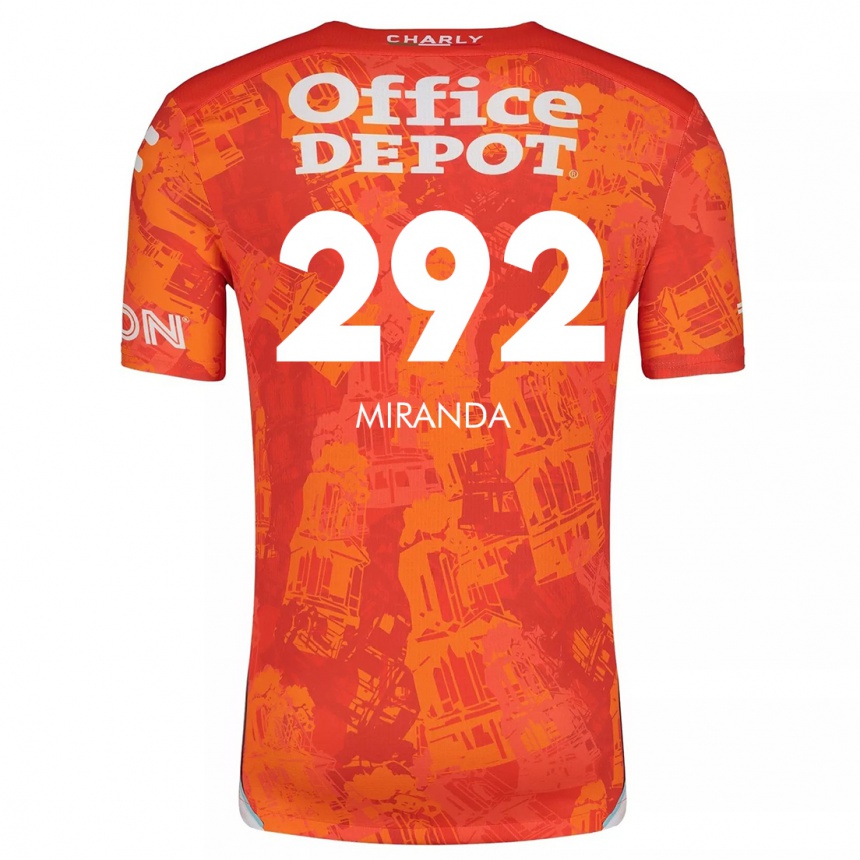 Niño Fútbol Camiseta Herbey Miranda #292 Naranja Blanco 2ª Equipación 2024/25