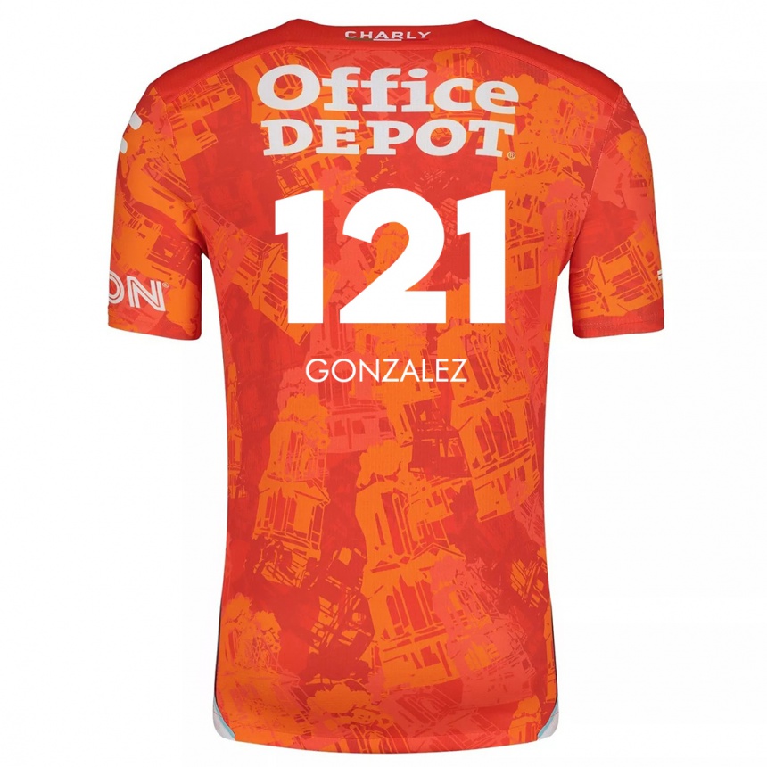 Niño Fútbol Camiseta Cristian González #121 Naranja Blanco 2ª Equipación 2024/25