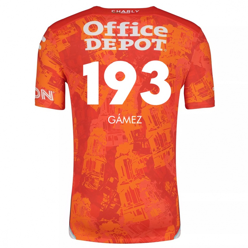 Niño Fútbol Camiseta Juan Gámez #193 Naranja Blanco 2ª Equipación 2024/25