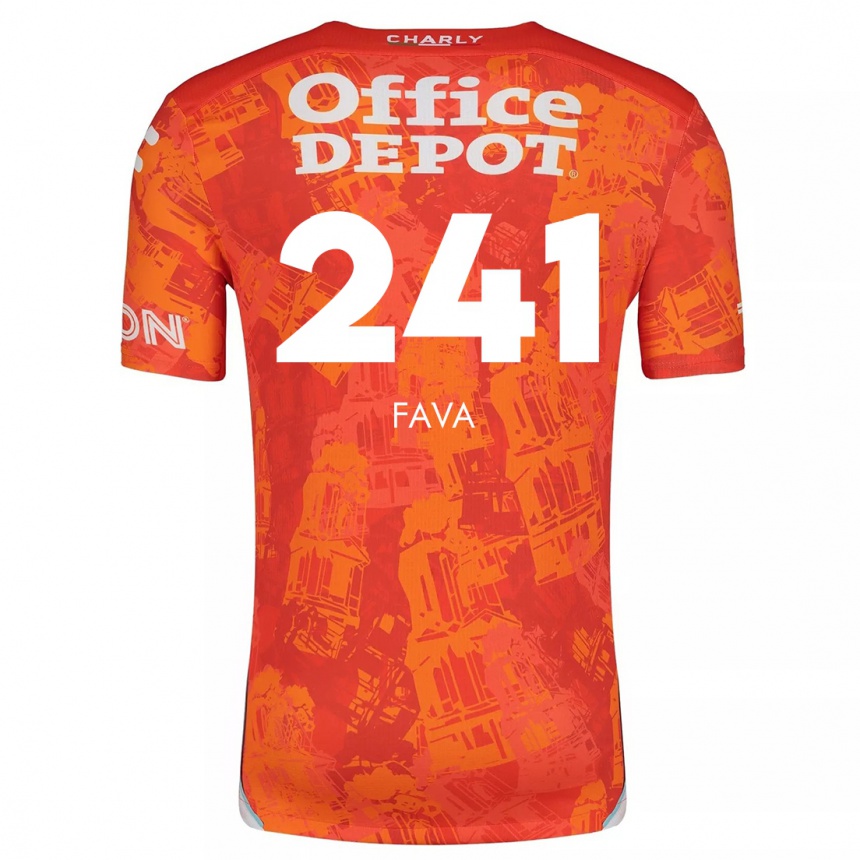 Niño Fútbol Camiseta Marco Fava #241 Naranja Blanco 2ª Equipación 2024/25