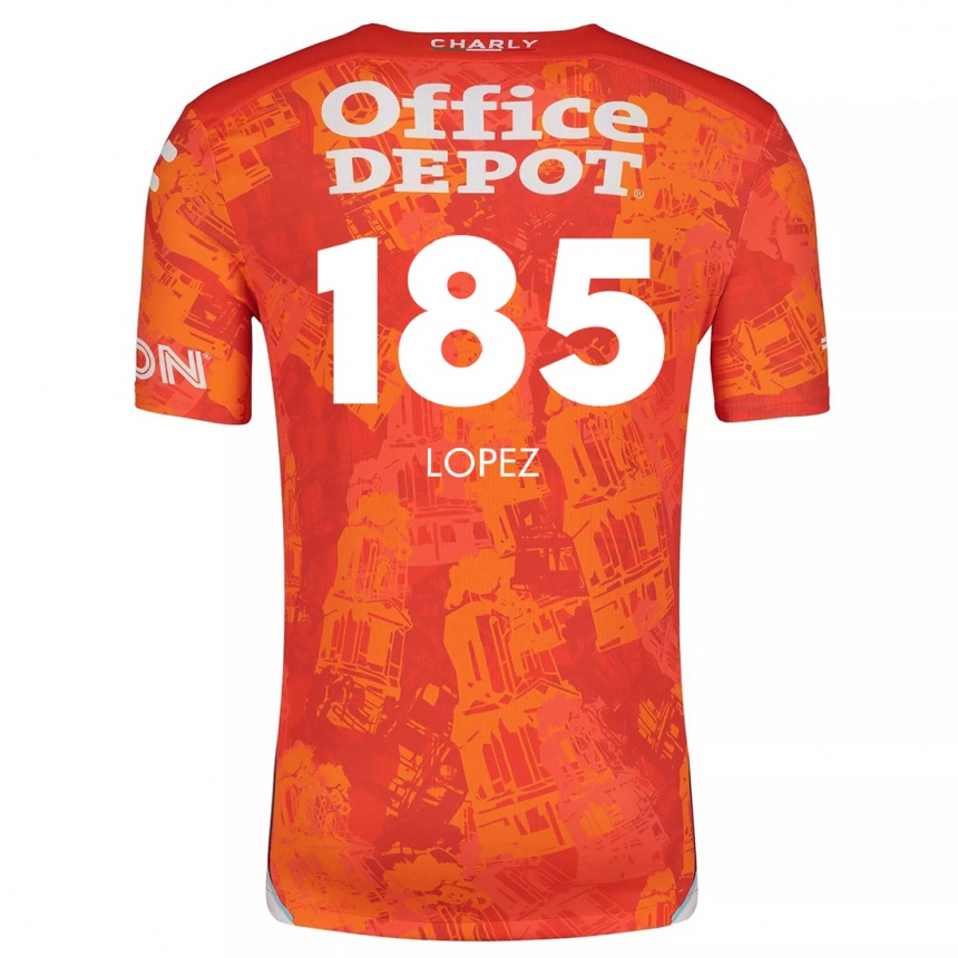 Niño Fútbol Camiseta René López #185 Naranja Blanco 2ª Equipación 2024/25