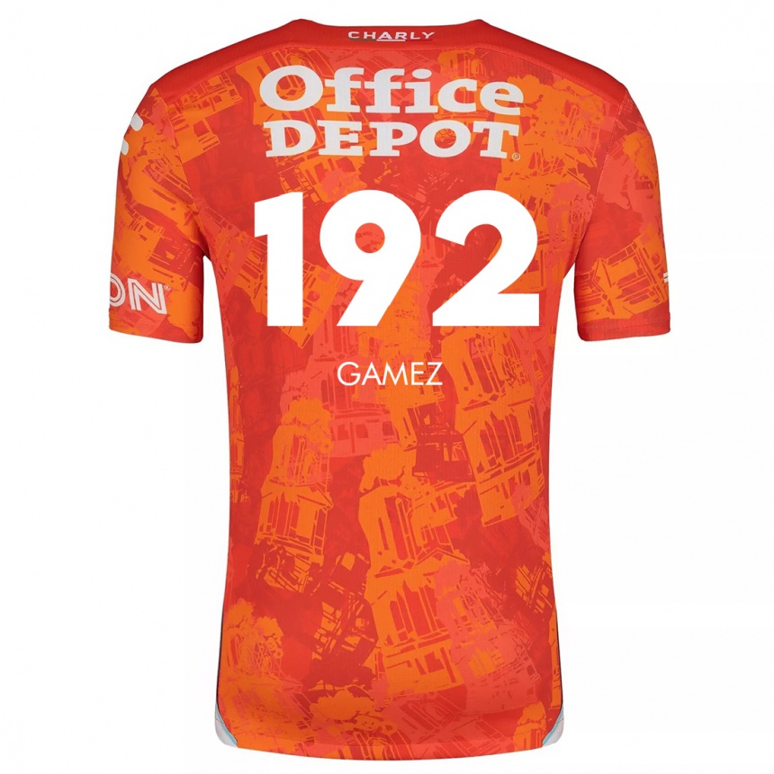 Niño Fútbol Camiseta Jonathan Gámez #192 Naranja Blanco 2ª Equipación 2024/25