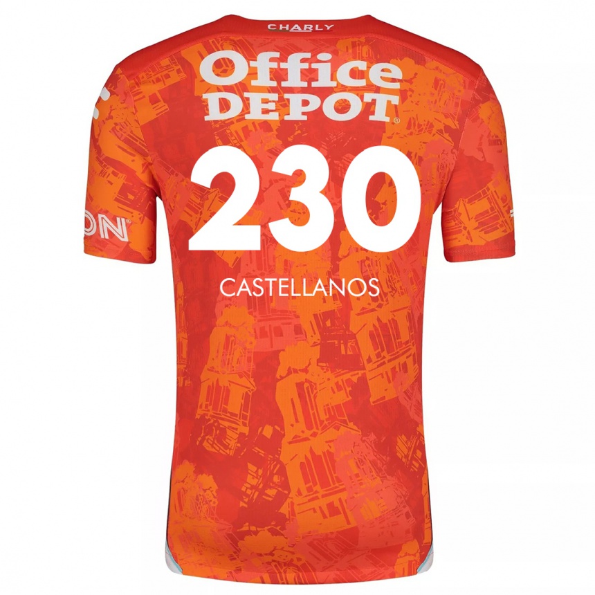 Niño Fútbol Camiseta Edson Castellanos #230 Naranja Blanco 2ª Equipación 2024/25