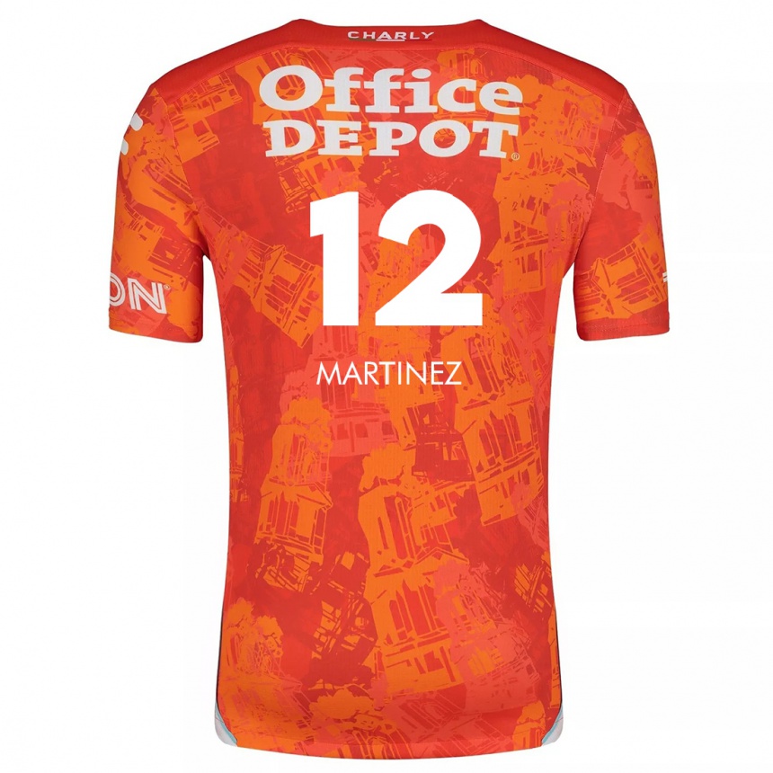 Niño Fútbol Camiseta Sofía Martínez #12 Naranja Blanco 2ª Equipación 2024/25