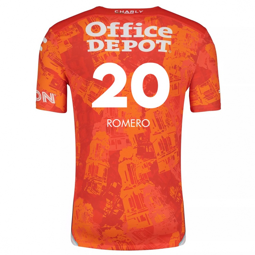 Niño Fútbol Camiseta Tamara Romero #20 Naranja Blanco 2ª Equipación 2024/25