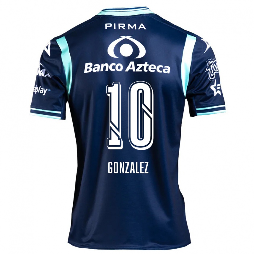 Niño Fútbol Camiseta Jair González #10 Azul Marino 2ª Equipación 2024/25