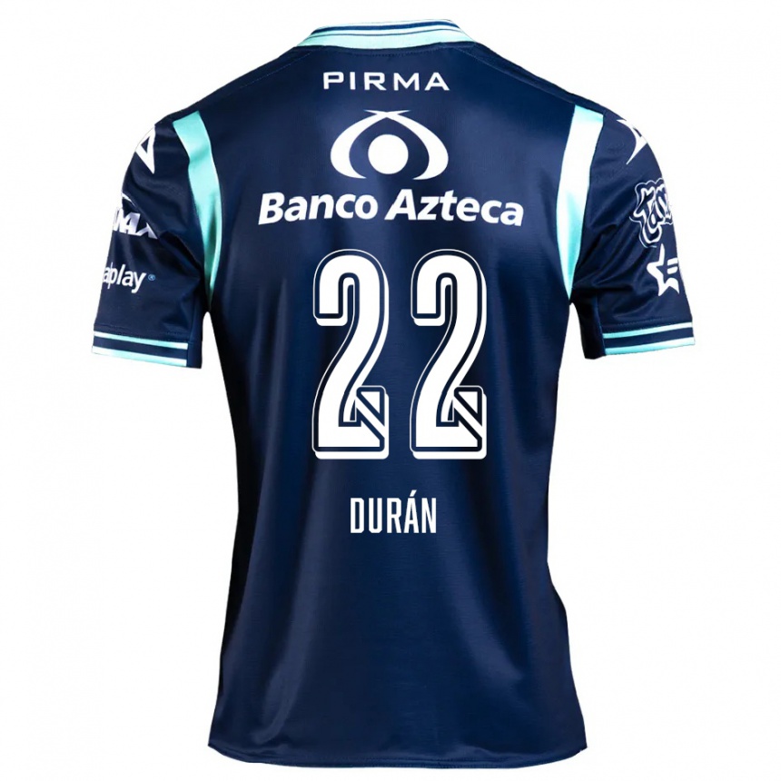 Niño Fútbol Camiseta Rafael Durán #22 Azul Marino 2ª Equipación 2024/25