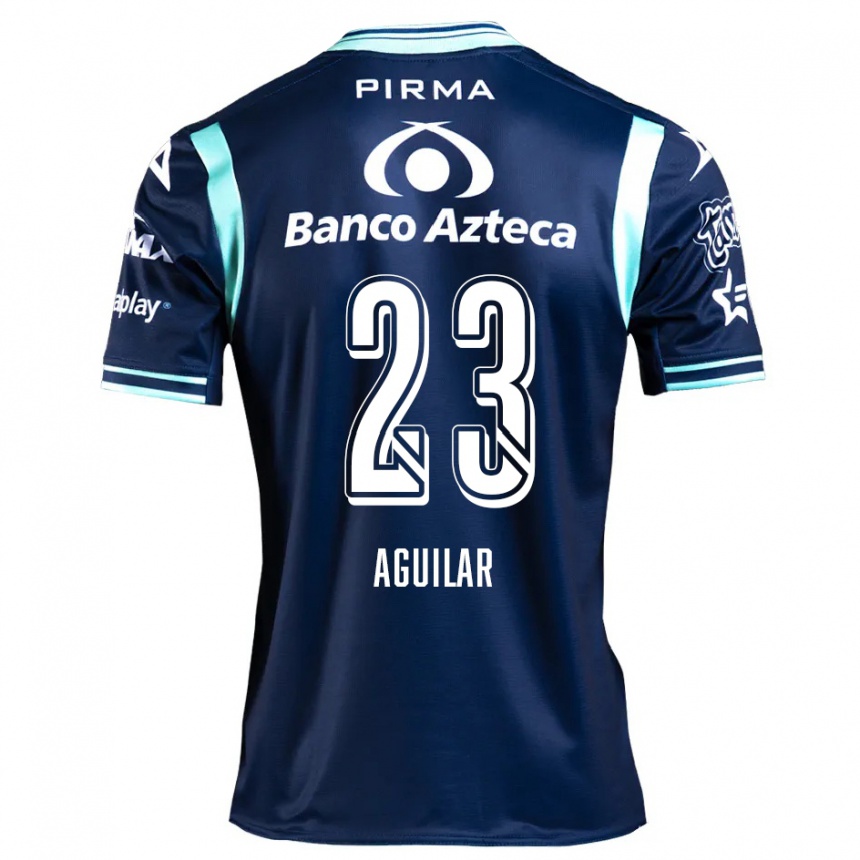 Niño Fútbol Camiseta Daniel Aguilar #23 Azul Marino 2ª Equipación 2024/25