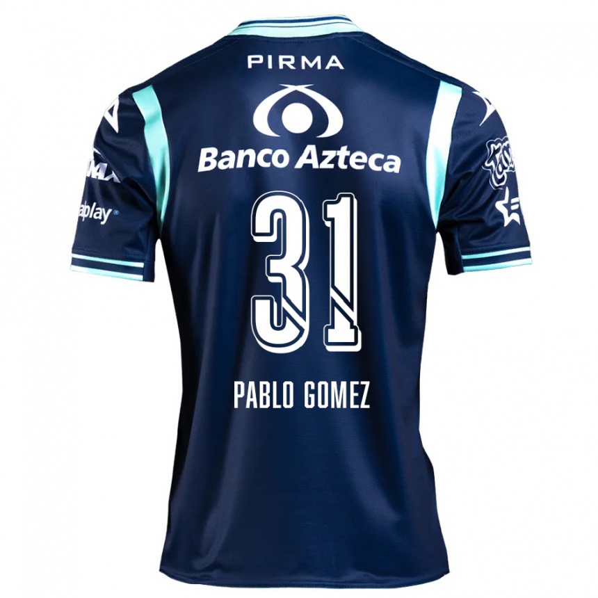 Niño Fútbol Camiseta Juan Pablo Gómez #31 Azul Marino 2ª Equipación 2024/25