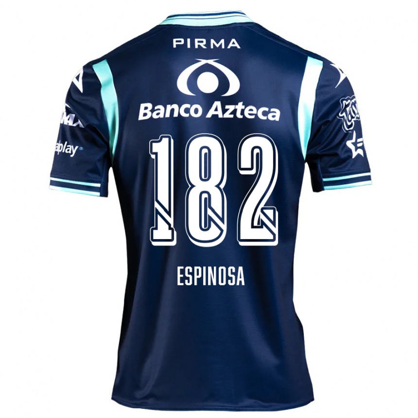 Niño Fútbol Camiseta Daniel Espinosa #182 Azul Marino 2ª Equipación 2024/25