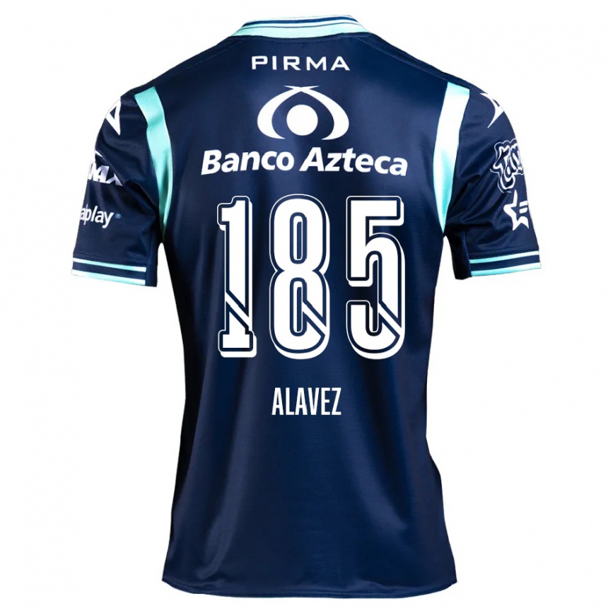 Niño Fútbol Camiseta Brian Alavez #185 Azul Marino 2ª Equipación 2024/25