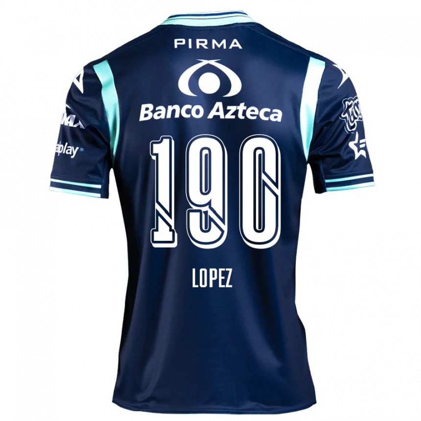 Niño Fútbol Camiseta Josué López #190 Azul Marino 2ª Equipación 2024/25