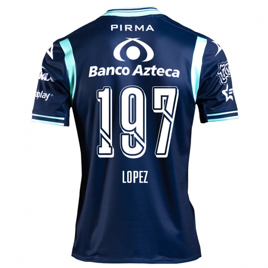 Niño Fútbol Camiseta Sebastián López #197 Azul Marino 2ª Equipación 2024/25