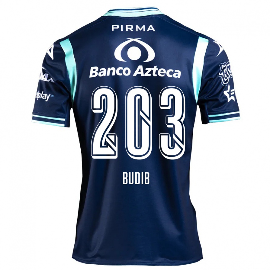 Niño Fútbol Camiseta Pedro Budib #203 Azul Marino 2ª Equipación 2024/25